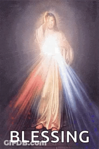 Jesus With Light Shining From Chest GIF