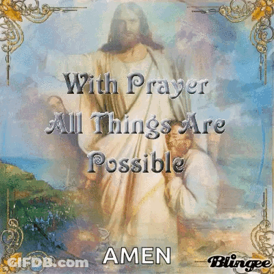 Jesus With Prayer All Things Are Possible GIF
