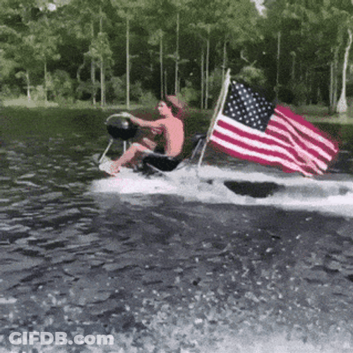 Jet Ski Stunt Merica Murica GIF