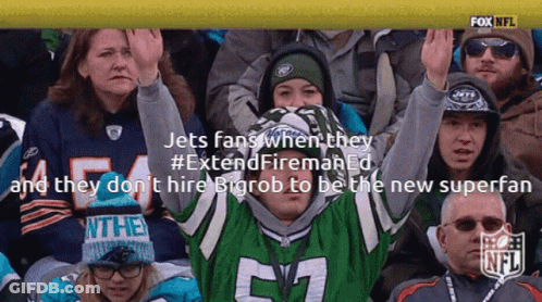 Jets Fans Extend Fireman Ed Don't Hire Big Rob GIF