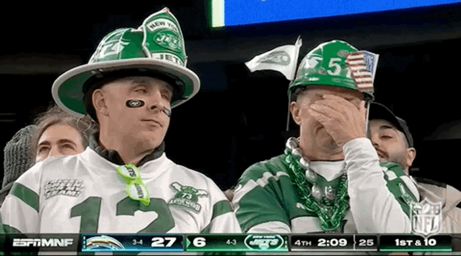 Jets Fans Wearing Jets Merchandises GIF