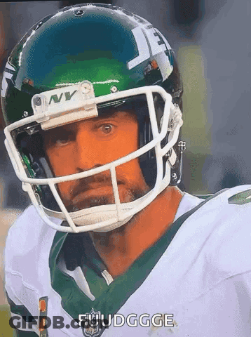 Jets Player Next To Steelers Fan GIF