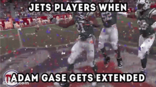Jets Players When Adam Gase Gets Extended Written On A Football Field GIF