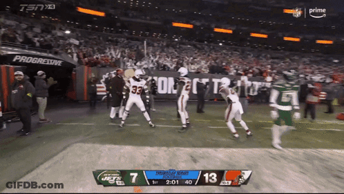 Jets Vs Browns Football Game On Prime GIF