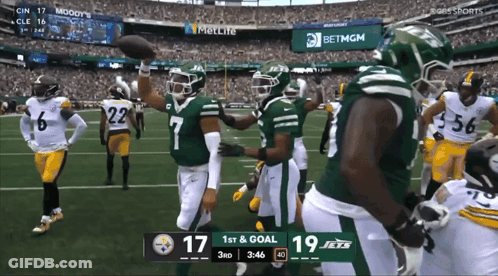 Jets Vs Steelers Football Game 17 To 19 GIF