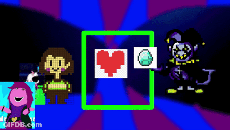 Jevil Deltarune Card Game Over GIF