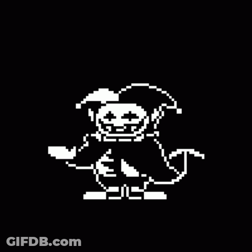 Jevil Deltarune Pixel Clown Bounce GIF