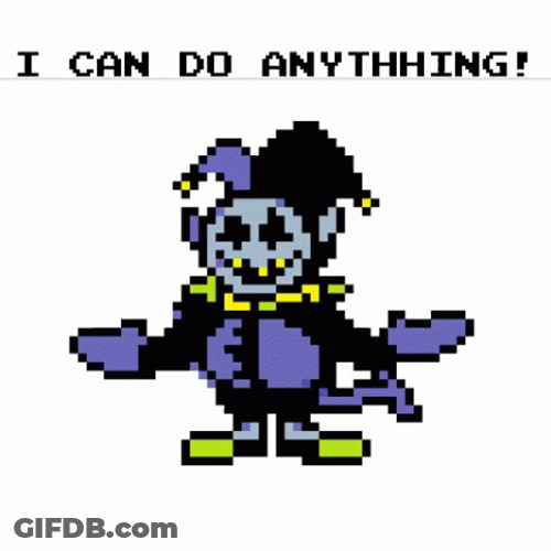 Jevil Deltarune Pixel Clown I Can Do Anything GIF