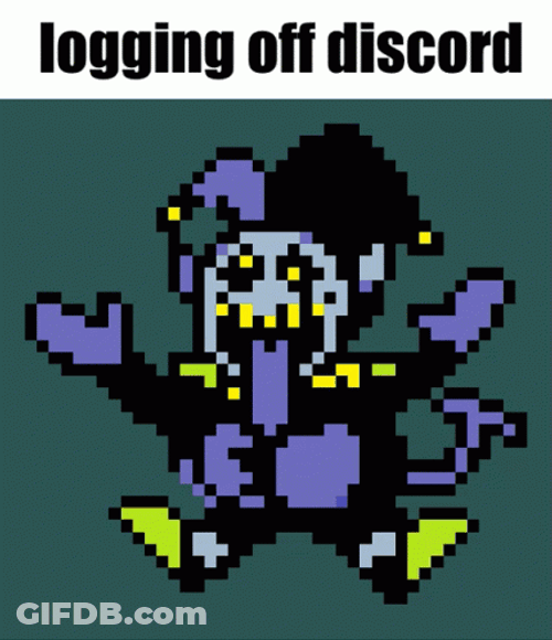 Jevil Logging Off Discord GIF