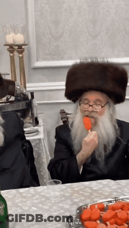 Jew Old Guy Eating GIF