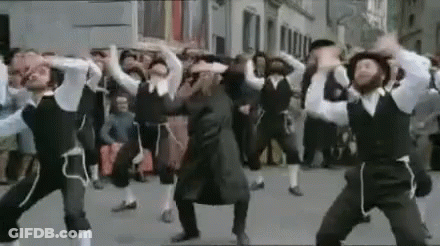 Jewish Men Dancing On Street GIF