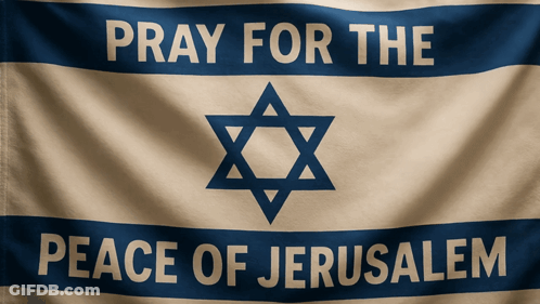 Jewish Star Flag Pray For Peace Of Jerusalem GIF