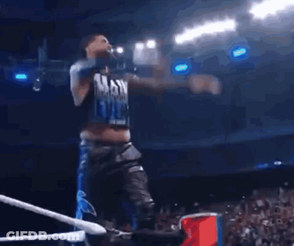 Jey Uso Hyping The Crowd GIF