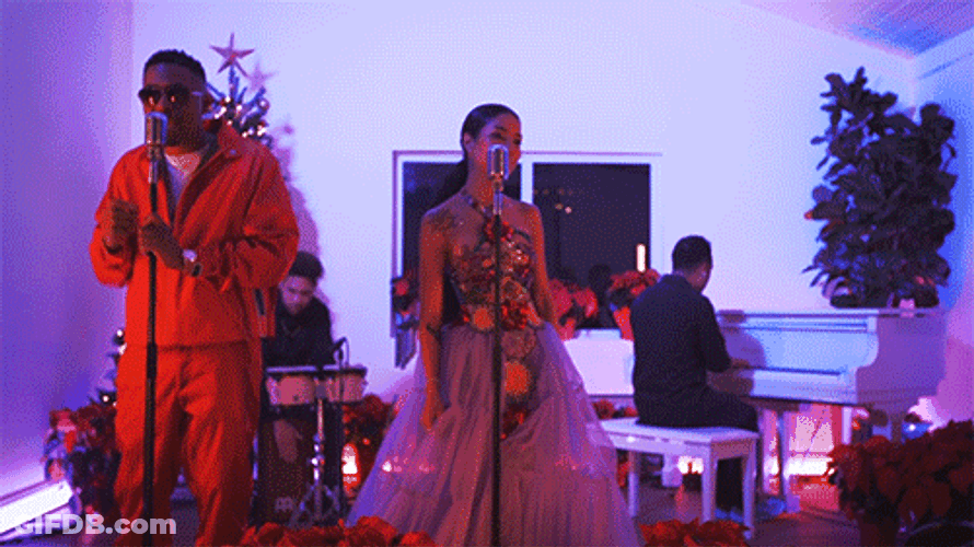 Jhene Aiko Christmas Singing GIF