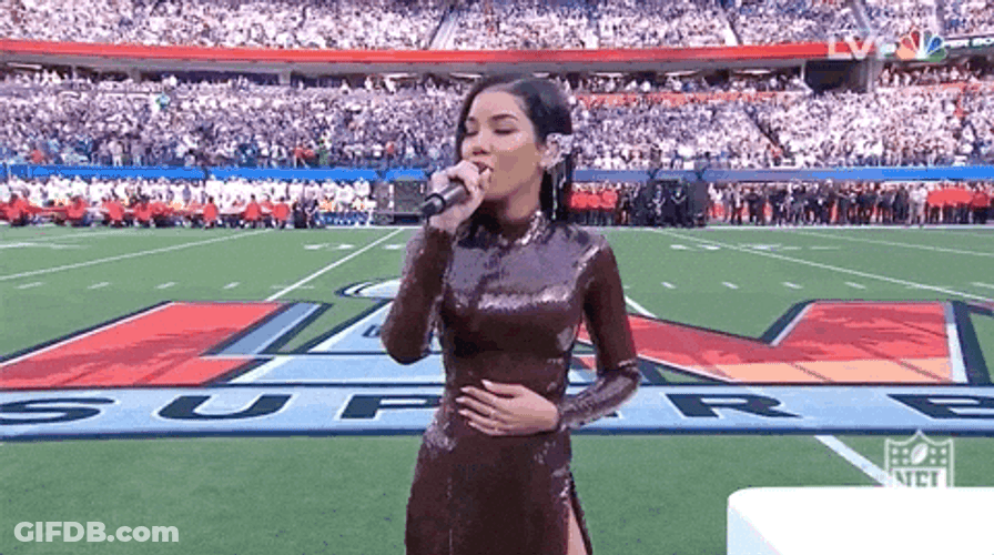 Jhene Aiko Singing National Anthem GIF
