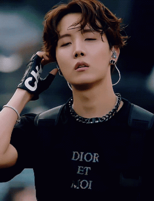 Jhope Fixing His Mic GIF