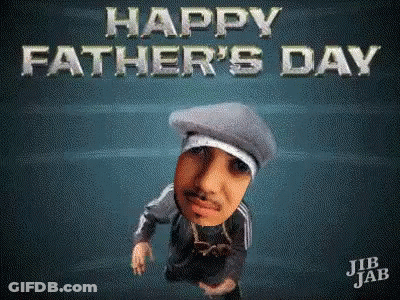 Jib Jab Says Happy Father 'S Day With A Picture Of A Man In A Hat GIF