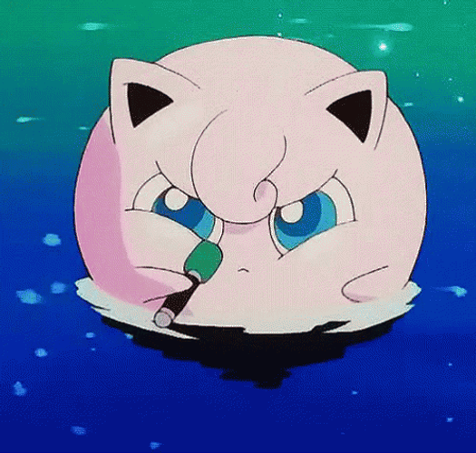 Jigglypuff Angry In The Middle Of Water GIF