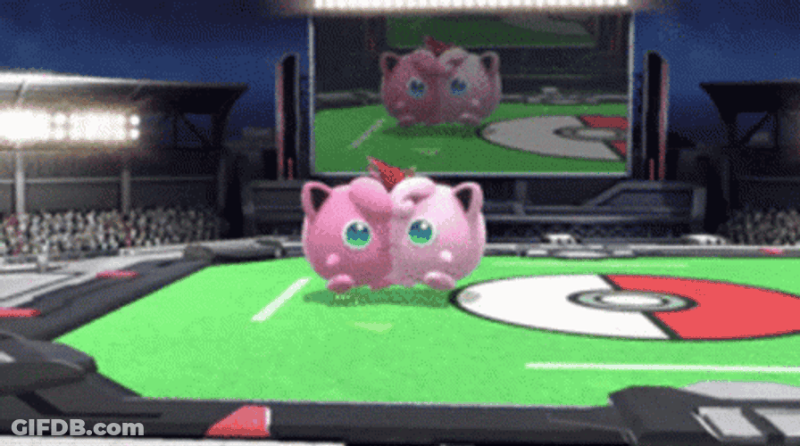 Jigglypuff Inside Pokemon Court GIF