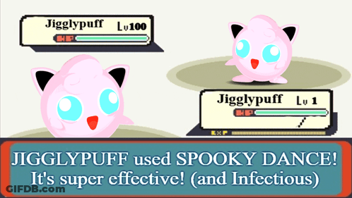 Jigglypuff Used Spooky Dance It 'S Super Effective ( And Infectious ) GIF