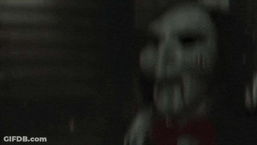 Jigsaw Creepy Red Eyes GIF