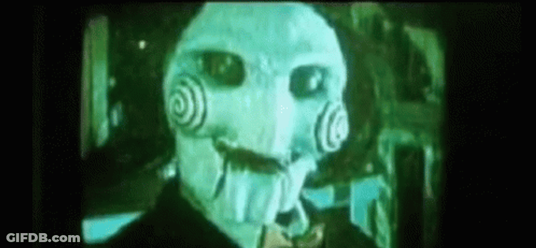 Jigsaw Creepy Talking GIF