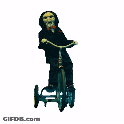 Jigsaw Pedaling Bike GIF