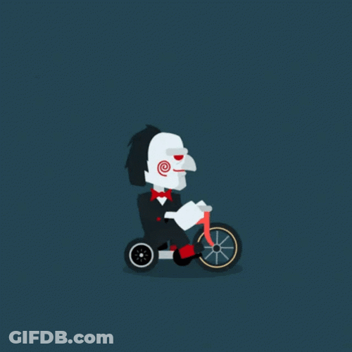 Jigsaw Riding Small Bicycle GIF