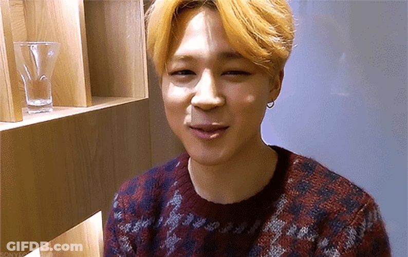 Jiimin Flying Kiss GIF