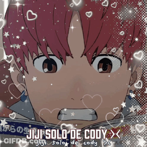Jiji Solo De Cody Surrounded By Hearts GIF