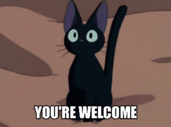 Jiji You're Welcome GIF