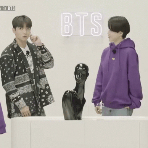 Jikook High Five GIF