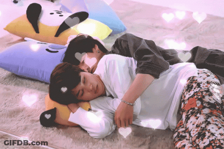 Jikook Sleeping Sweetly Run BTS GIF