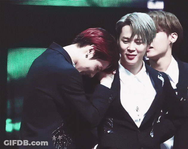 Jikook Sweet Head Pat On Stage GIF