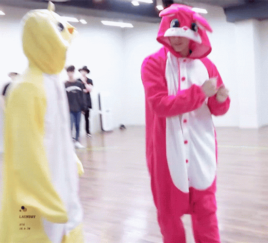 Jikook Wearing Onesies Costumes GIF