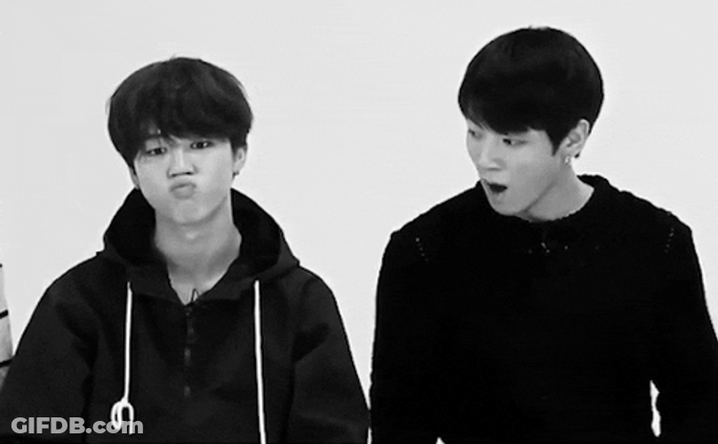 Jikook Yawning & Pouting GIF
