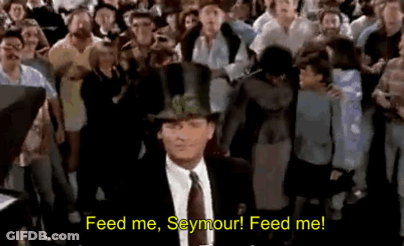 Jim Belushi As Patrick Martin Feed Me Seymour GIF