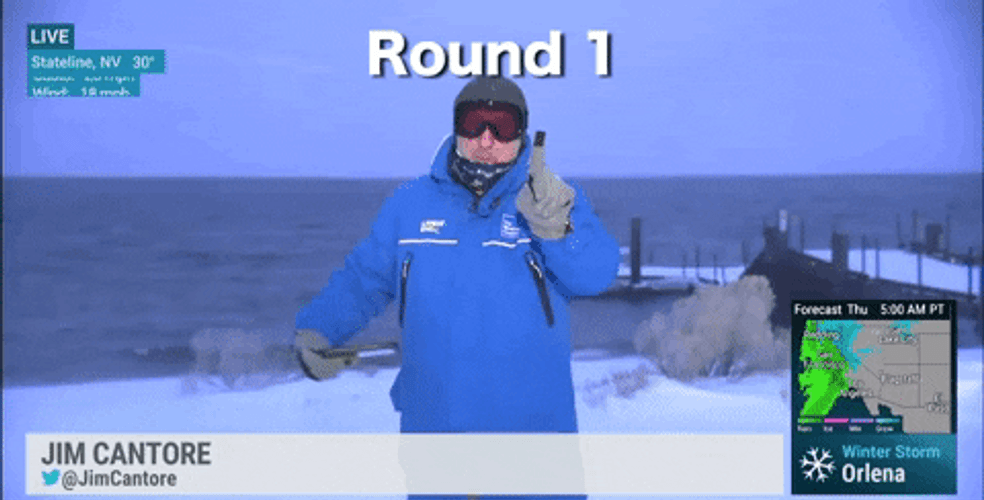 Jim Cantore Snow Day Report GIF