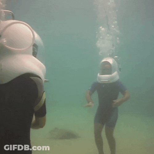 Jim Cantore Underwater Bubbles GIF