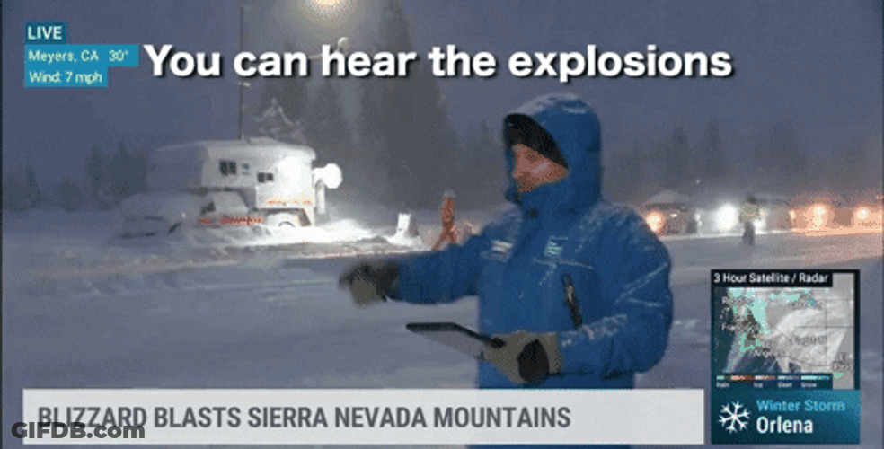 Jim Cantore We Can Hear Explosions GIF