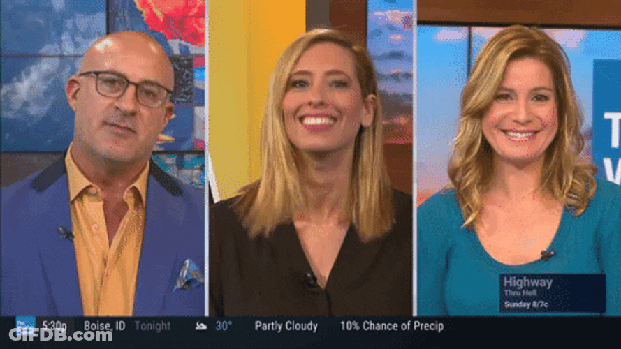 Jim Cantore With Reporters GIF