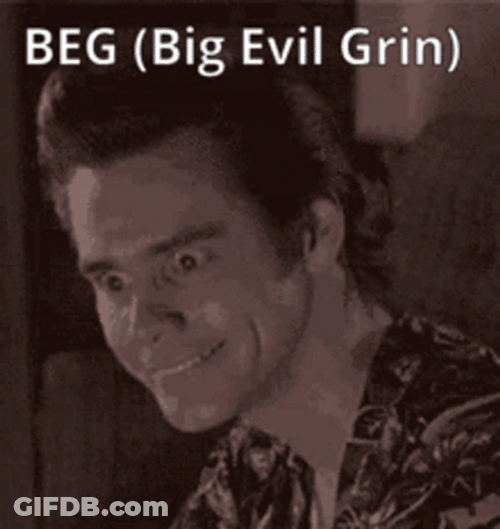 Jim Carrey Ace Ventura Big Evil Grin GIF