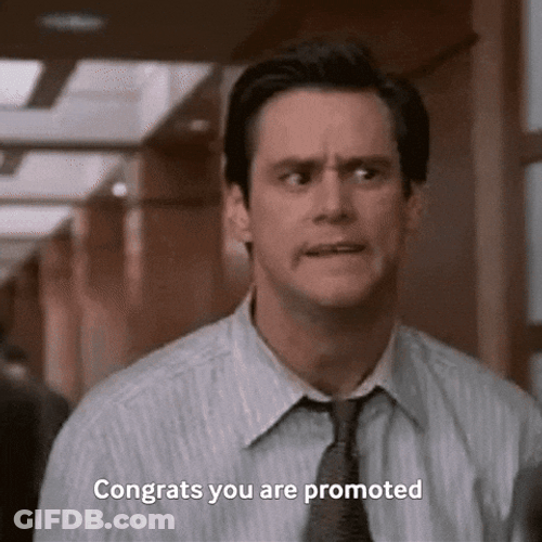 Jim Carrey Congrats You Are Promoted GIF