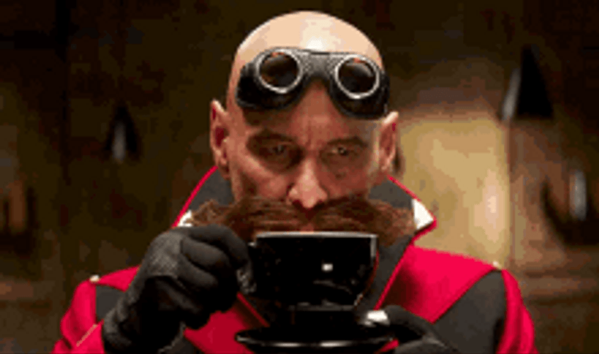 Jim Carrey Eggman Sipping Coffee GIF