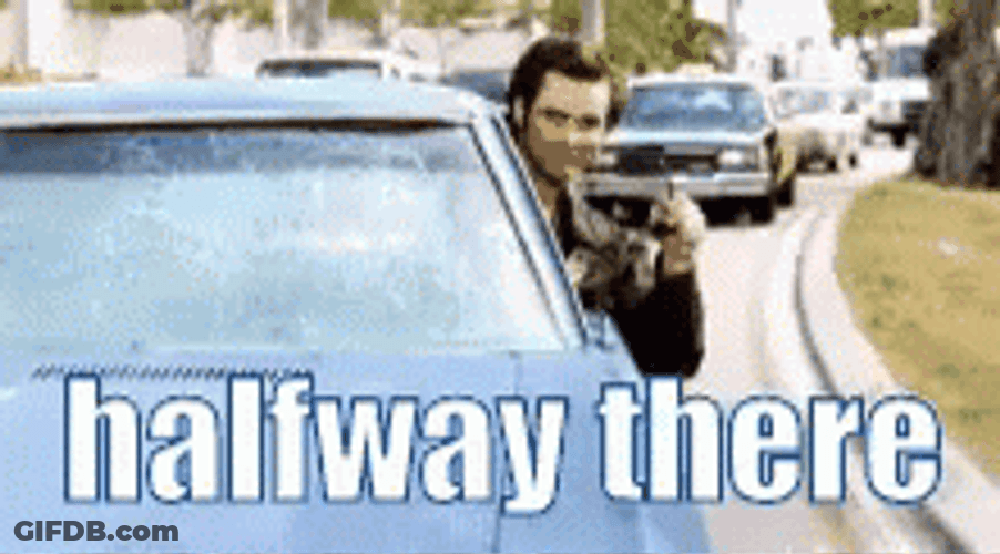 Jim Carrey Half Way There GIF