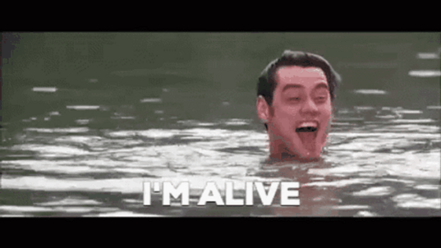 Jim Carrey Im Alive In The Lake GIF