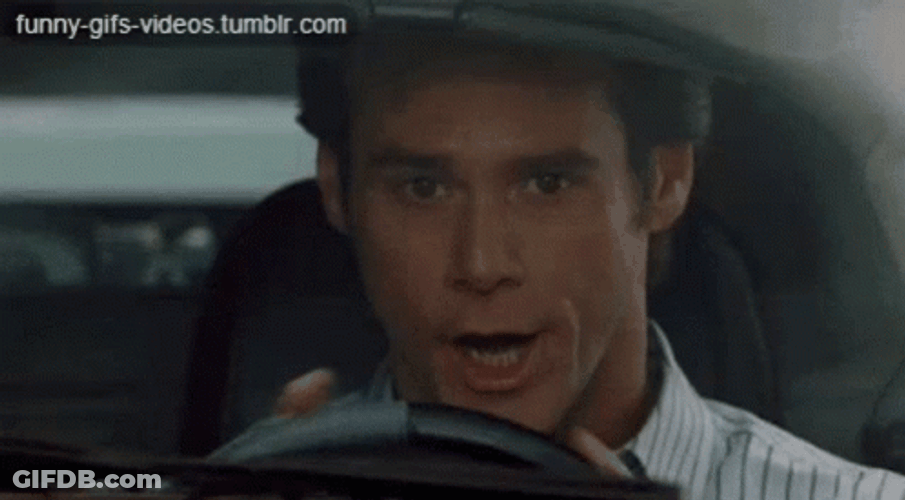 Jim Carrey Moving Car Traffic By Fingers GIF