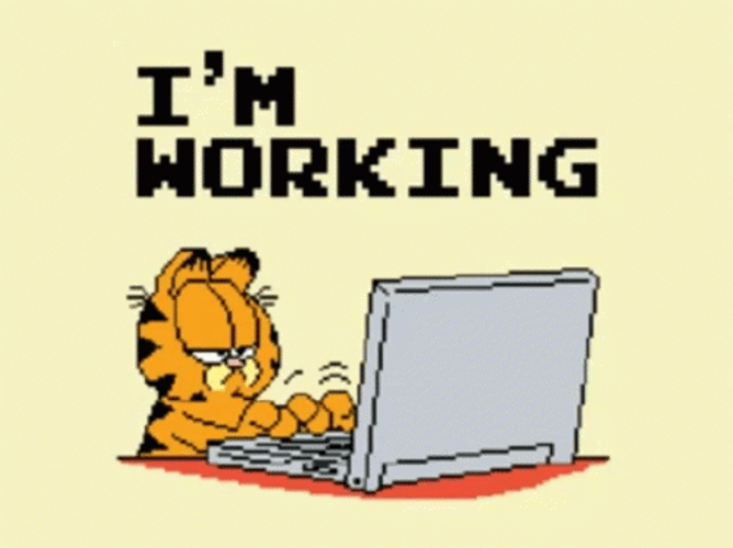 Jim Davis' Garfield Working GIF