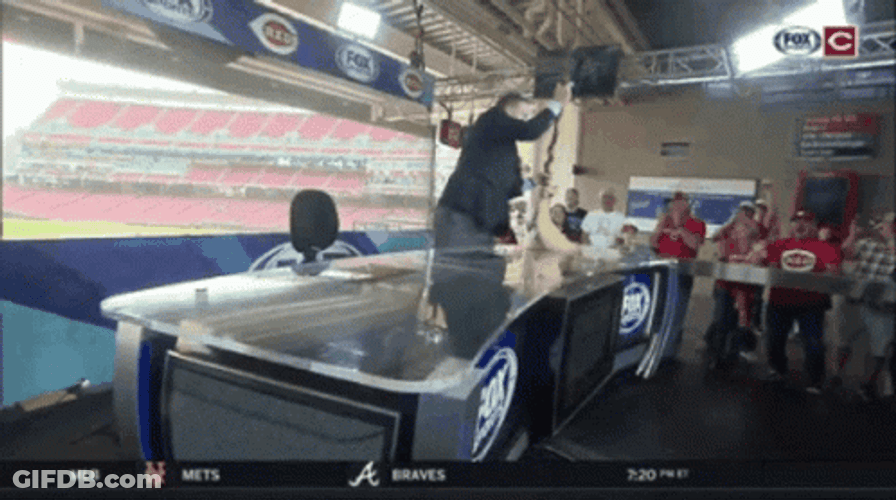 Jim Day Broom Sweep Reds Game GIF