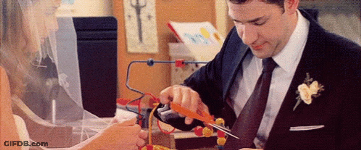 Jim Halpert And Pam Wedding The Office GIF